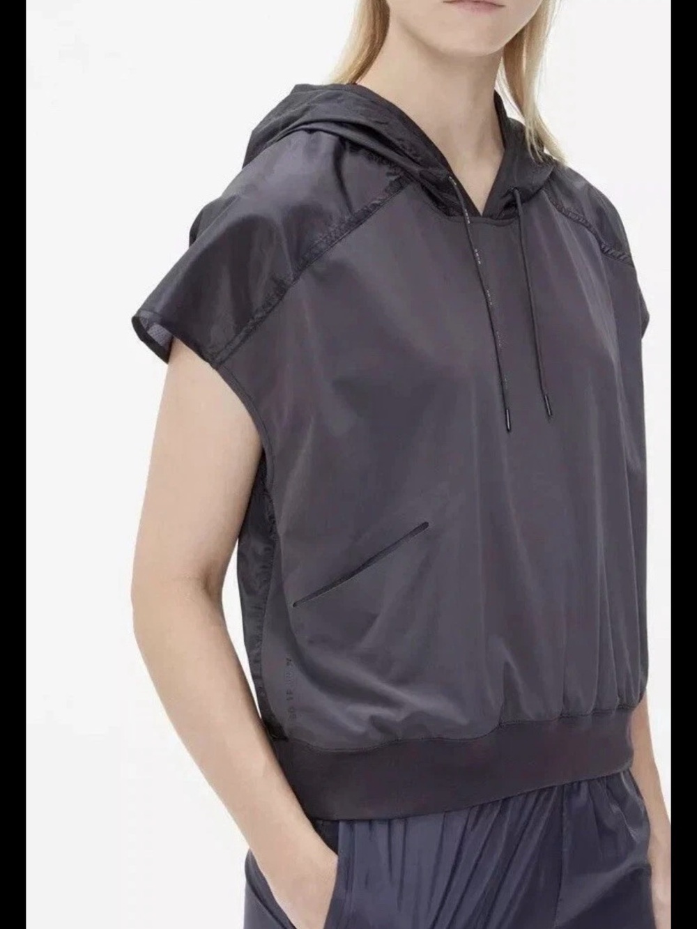 NIKE Women Sportswear Tech Pack Hoodie Black Ar3047-080 Size Medium Light Weight
